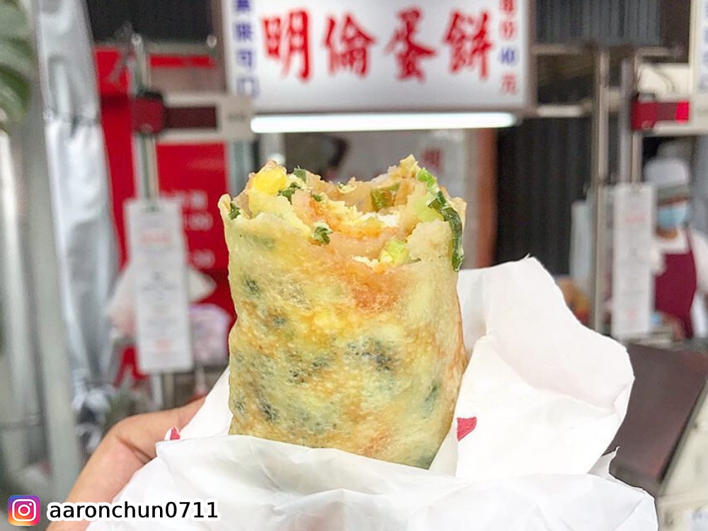 明倫蛋餅,逢甲夜市,排隊美食,蔥油餅,