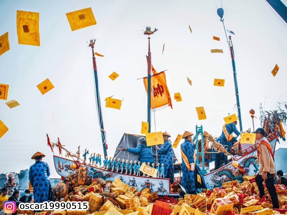台南大天后宮，西港燒王船