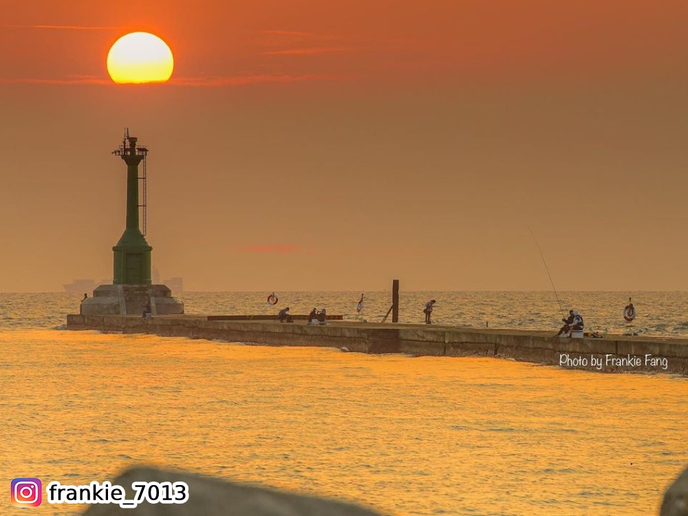 西子灣,海水浴場,夕陽,日落