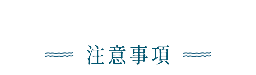 注意事項