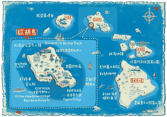 Oahu歐胡島地圖介紹