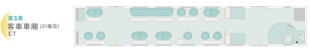 雄獅,海風號,甜點列車,各車編組,第3車廂
