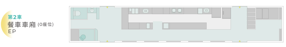 雄獅,海風號,甜點列車,各車編組,第2車廂,餐廳車廂