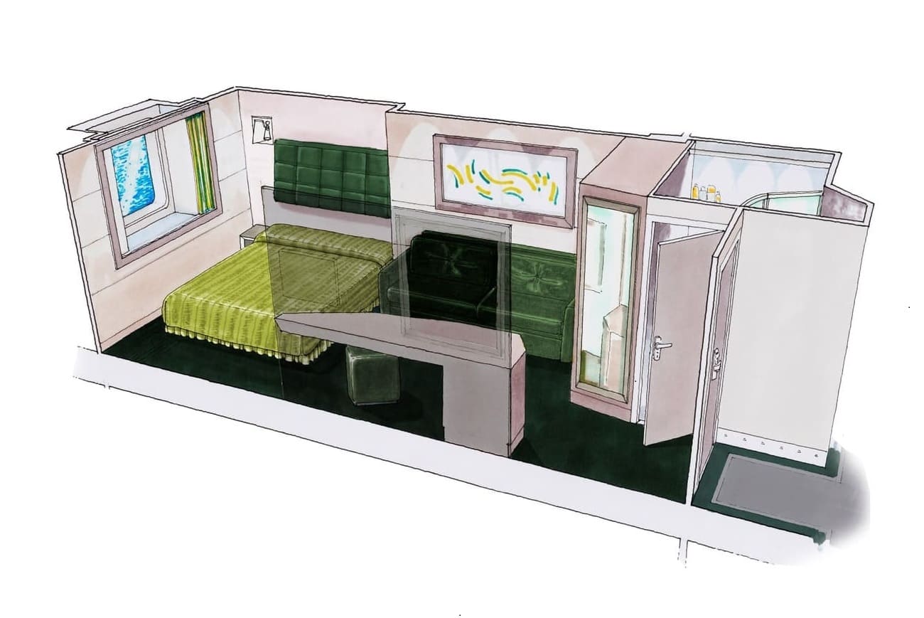 艙房照片-海景平面