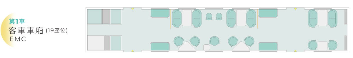 雄獅,海風號,甜點列車,各車編組,第1列