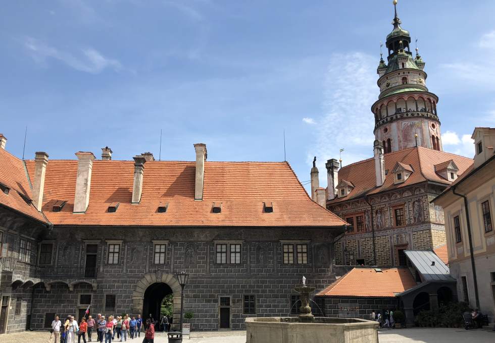 捷克旅遊推薦庫倫諾夫彩繪塔登頂