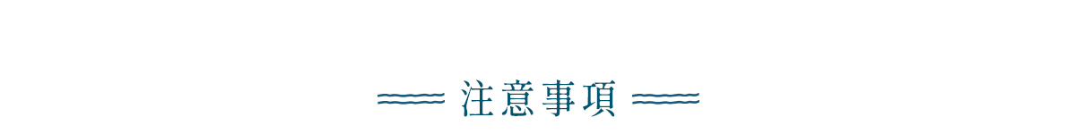 注意事項